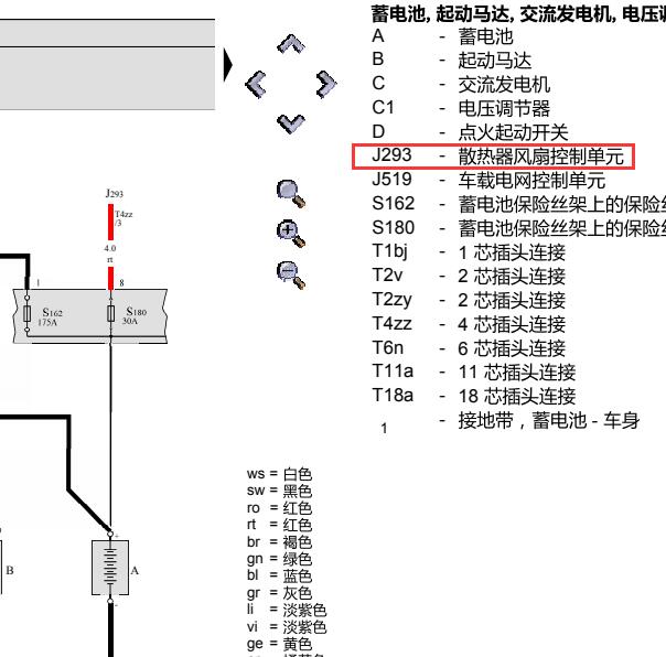 2004年大众波罗散热风扇电路图