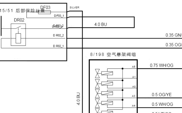 2019年沃尔沃V90空气悬挂系统电路图资料