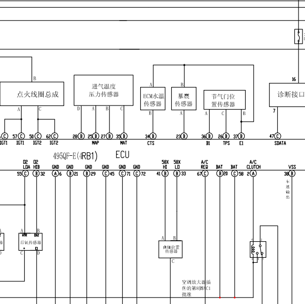 2007年金杯阁瑞斯4RB1发动机电路图