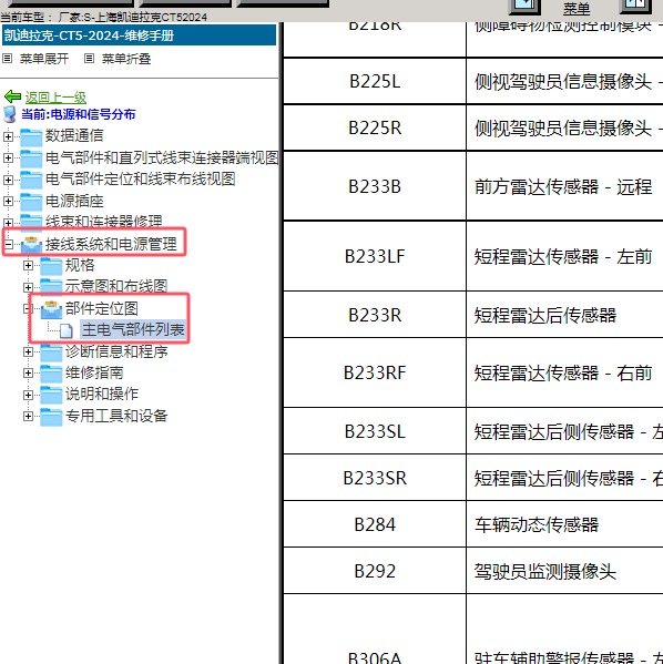 2024年上海凯迪拉克-CT5 前杠雷达位置