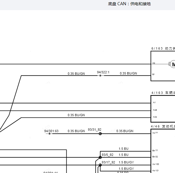 2019年沃尔沃XC90 底盘CAN电路图