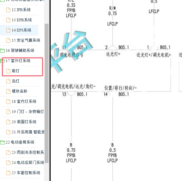 2022-2023年腾势D9 DM-i大灯电路图