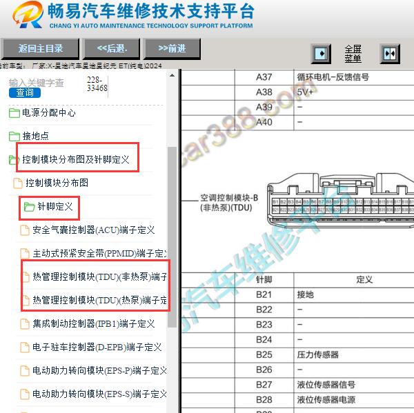 2024年星途星纪元ET空调针脚定义