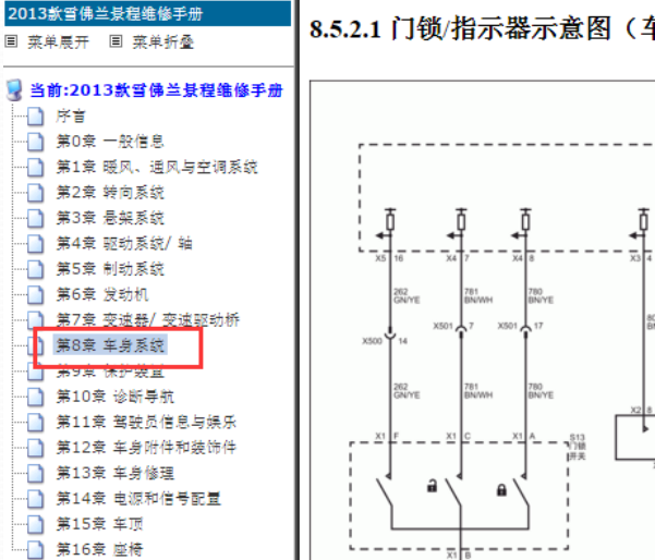 13年雪佛兰景程车身电路图