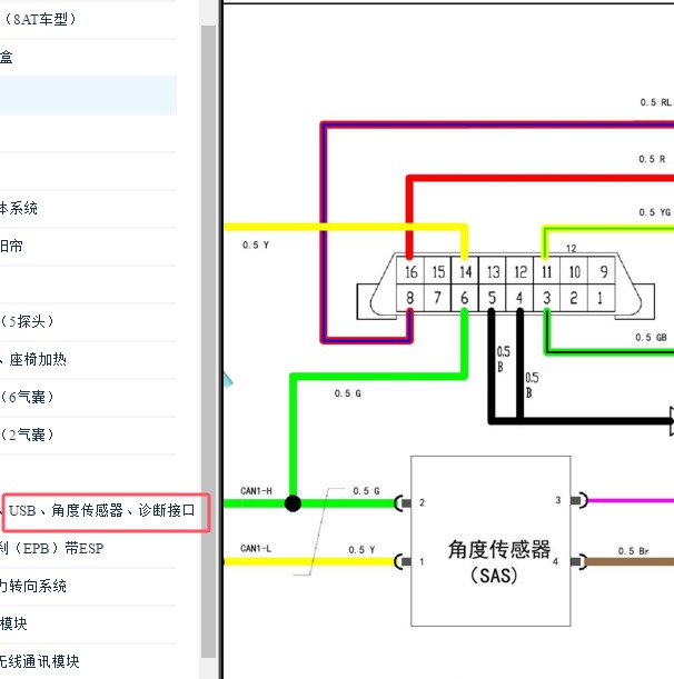 2019-2020年捷途X90 诊断接口电路图