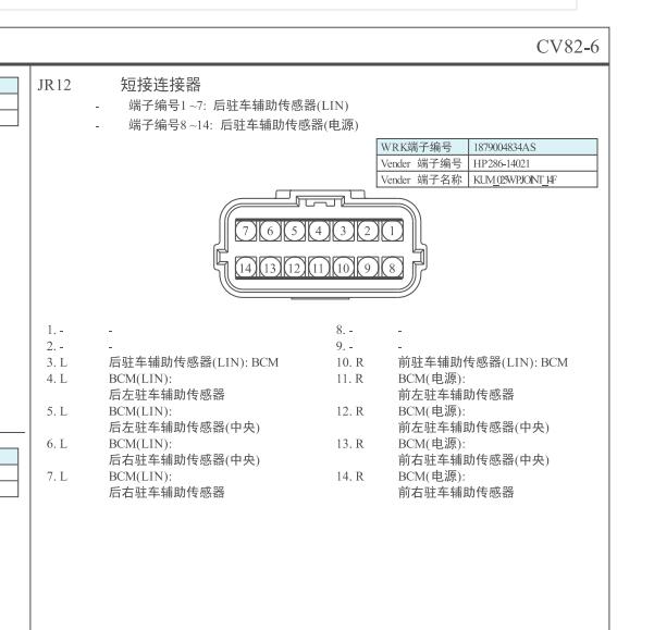 2016年现代伊兰特 领动雷达针脚资料