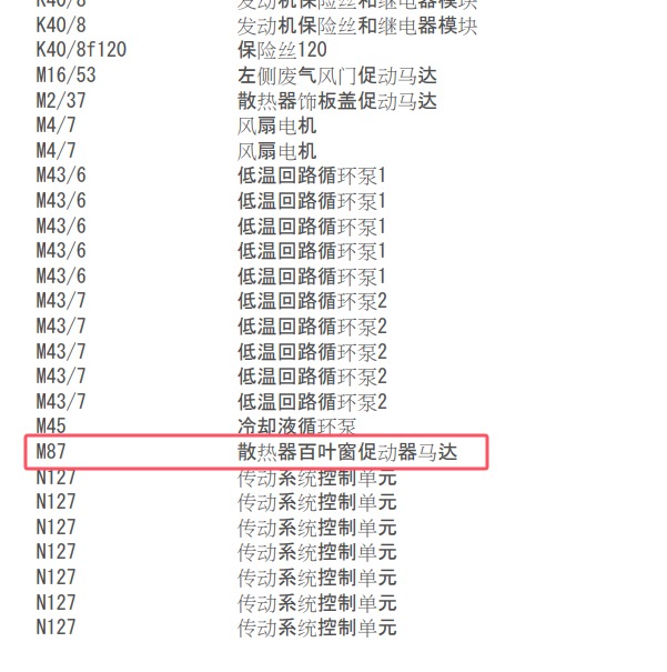 2016年奔驰C180L百叶窗电路图