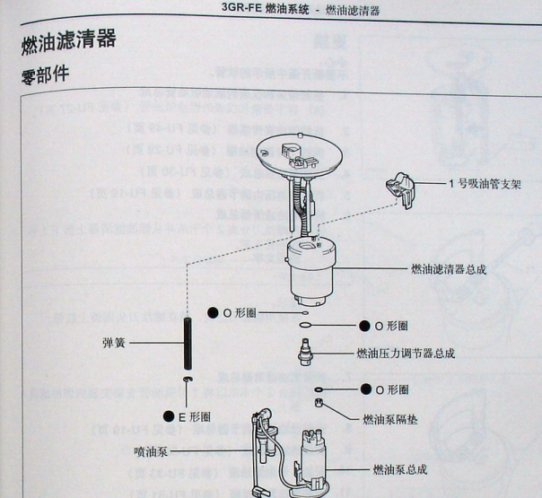 2010年丰田皇冠燃油滤清器资料