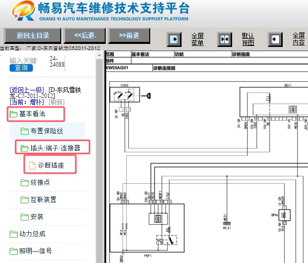 2011-2012年雪铁龙C5 网络通讯电路图资料