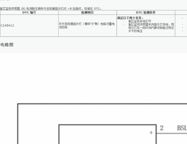 2024年丰田凯美瑞C1AB412和C1AB413故障码诊断资料