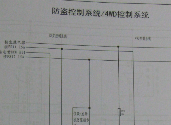 2012年长城哈弗H6发动机电脑和防盗电路图