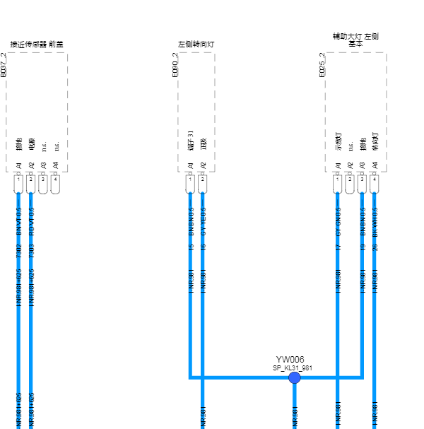 2019年保时捷718博克斯特左前转向灯电路图