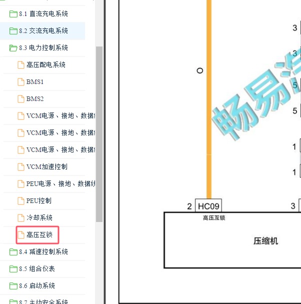 2022-2023年东风风行菱智M5 EV高压互锁电路图