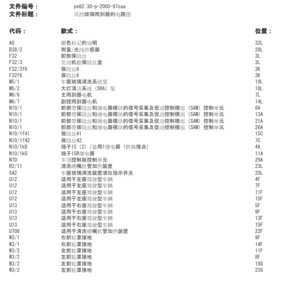 2006年奔驰S500雨刮电路图