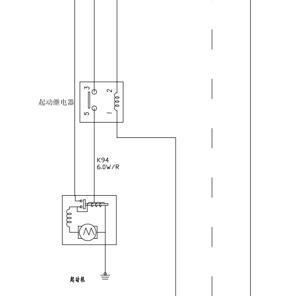 2008年日产锐骐ZD25发动机启动电路图