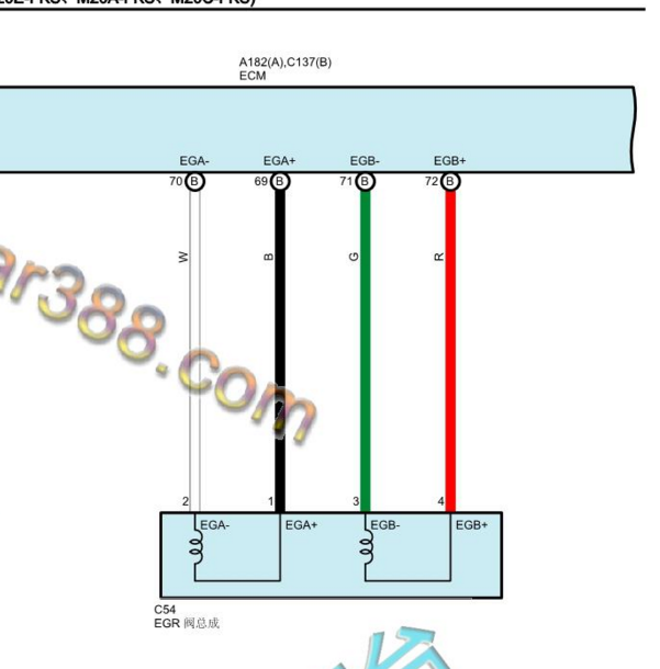 2023年丰田锋兰达发动机EGR阀电路图