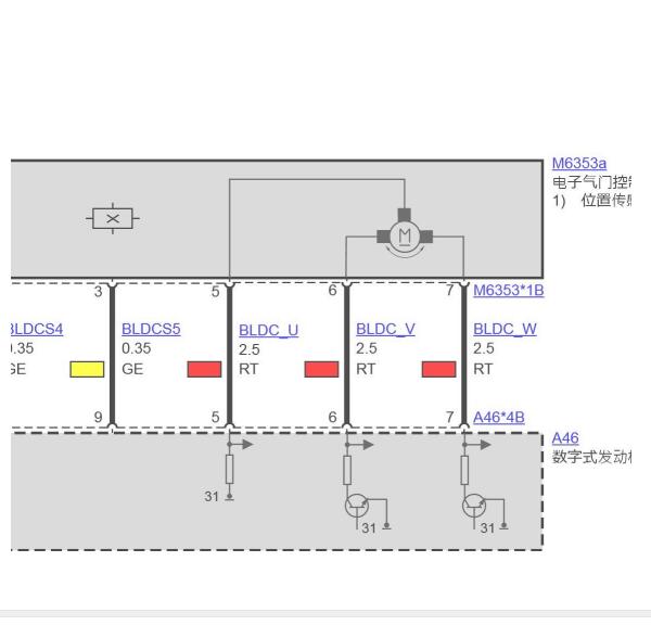 2014年宝马X3发动机节气门电路图