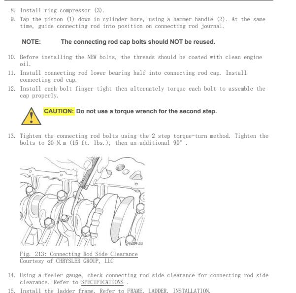 2013年道奇酷威活塞连杆拆装资料