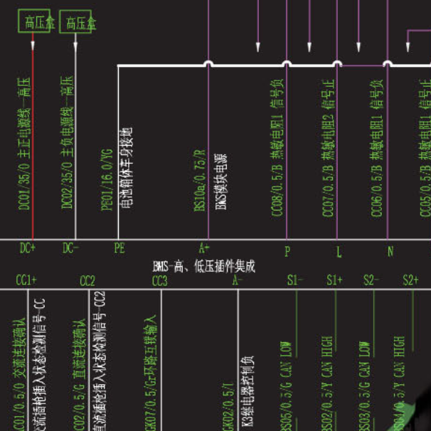 2019年奇瑞优优EV高低压电路图