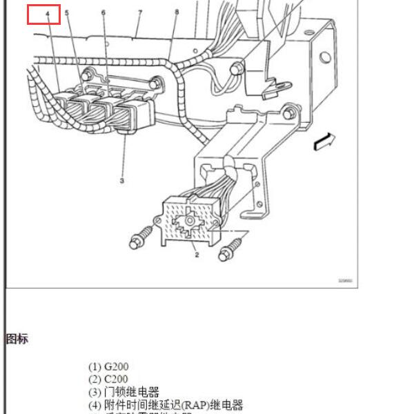 2008年别克GL8 RAP继电器位置