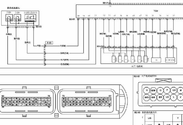 2013年海马S7变速箱针脚图和电路图资料