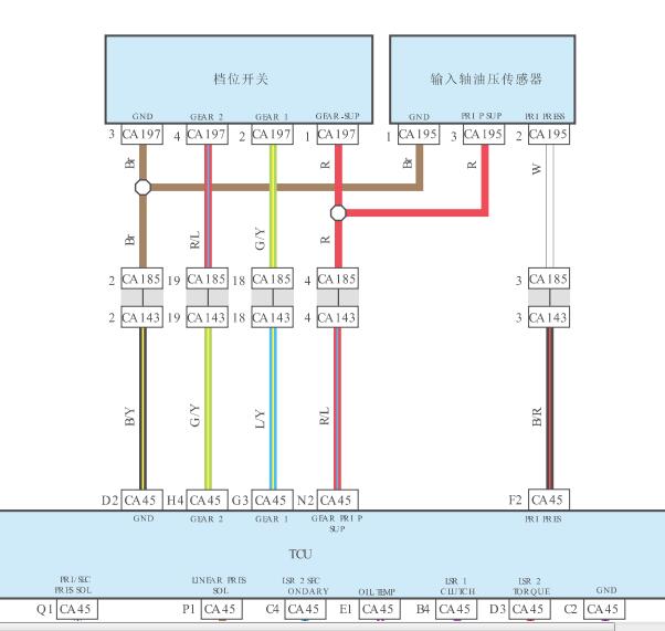 2022年吉利帝豪档位开关电路图