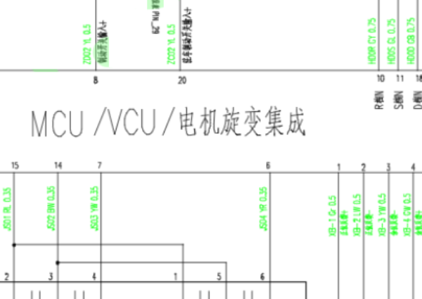 2021年凌宝汽车凌宝COCO的整车控制器、电源和通讯部分电路图资料