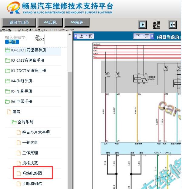 2021-2022年奇瑞捷途X70 PLUS空调电路图