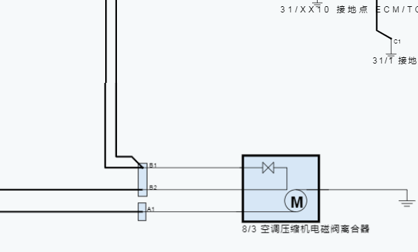 2019年沃尔沃V90的压缩机可变电磁阀的电路图