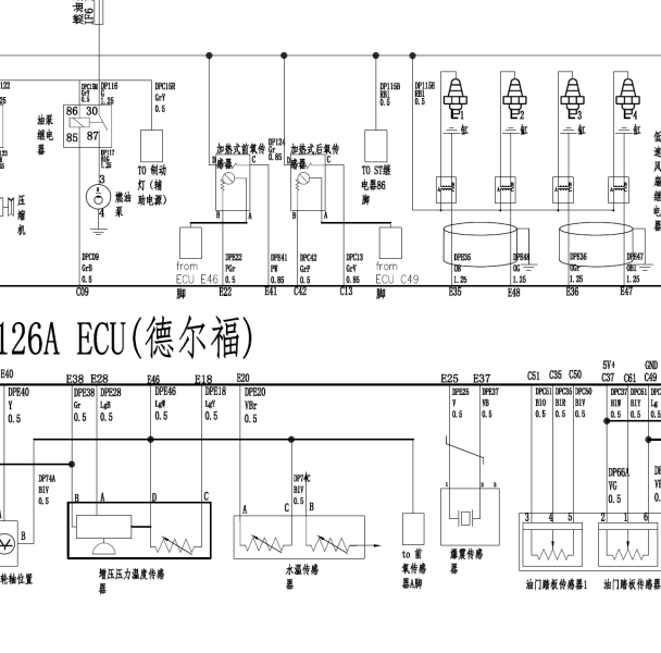 2018年东风风光580 SFG18A发动机电路图