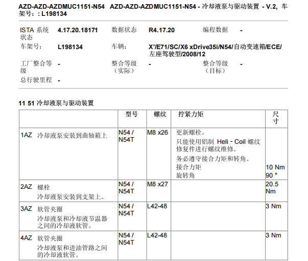 2009年宝马X6发动机扭矩资料