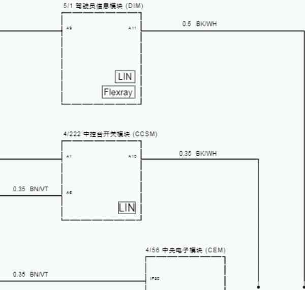 2017年沃尔沃S90组合开关电路图
