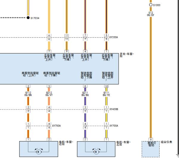 2023年吉普牧马人玻璃升降电路图