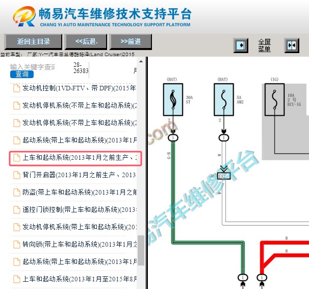 2015年丰田兰德酷路泽智能钥匙电路图资料
