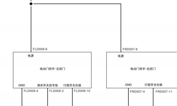 2022年零跑C11门把手电路图资料