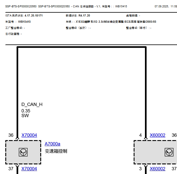 2003年宝马X3CAN总线电路图