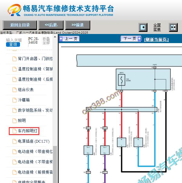 2024-2025年丰田酷路泽小灯电路图