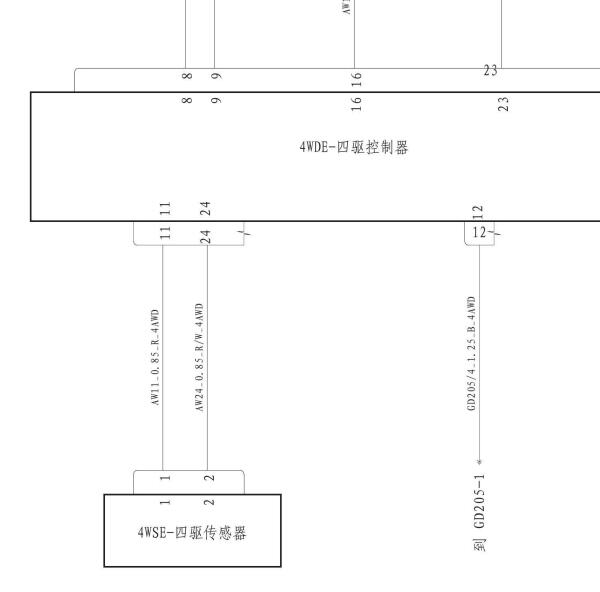 2014年长安CS75四驱差速器电路图