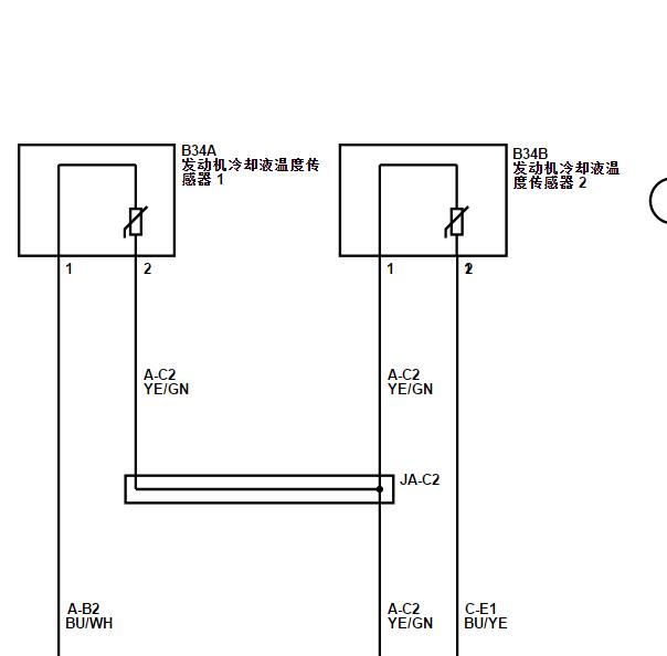 2019年宝骏730水温传感器电路图