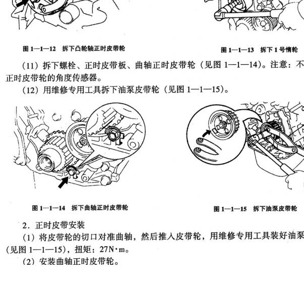 1999年雷克萨斯IS200曲轴皮带拆装资料