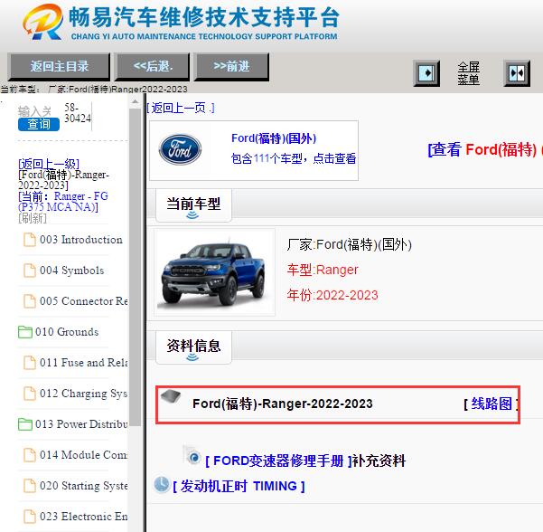 2023年江铃福特游骑侠电路图