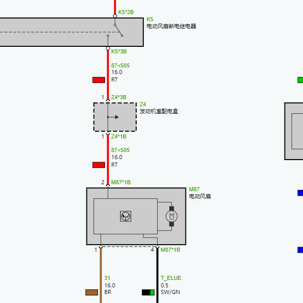 2013年宝马525Li风扇电路图