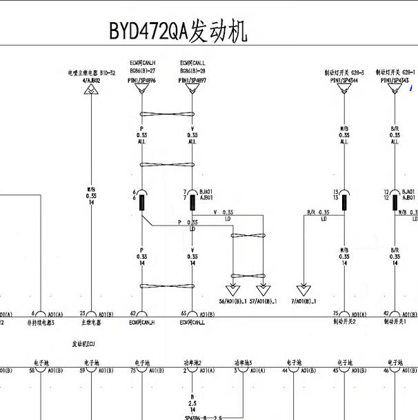 2022年比亚迪宋Pro DM-i发动机电路图