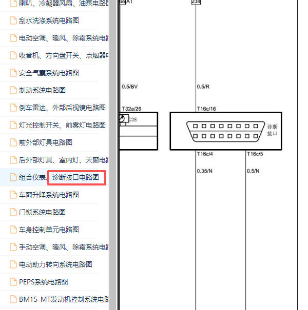 2013-2014年中华H330 OBD电路图