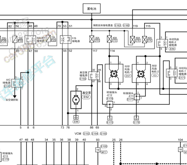 2022年东风启辰D60EV 真空泵电路图