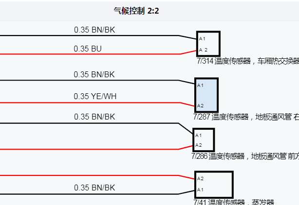 2023年沃尔沃S90空调电路图资料