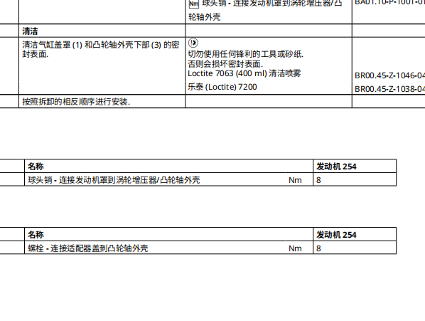2024年奔驰E300L 发动机大修扭矩资料
