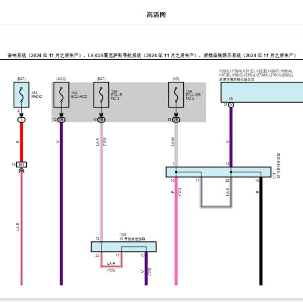 2025年雷克萨斯LX700H音响电路图