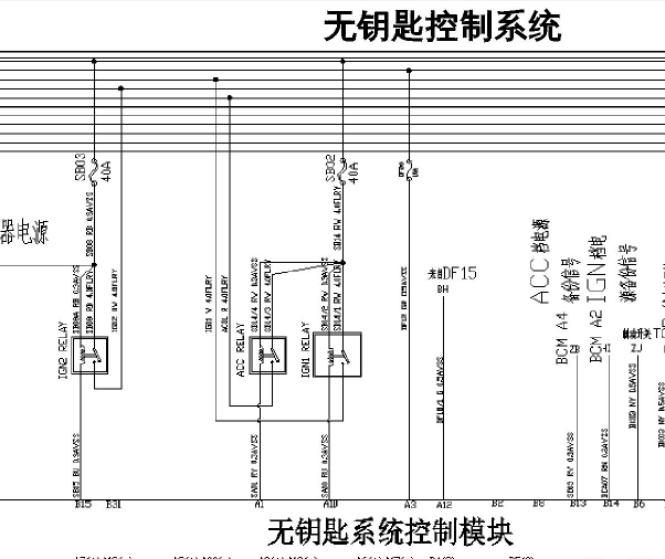 2018年长安欧尚A800智能钥匙电路图和天线位置