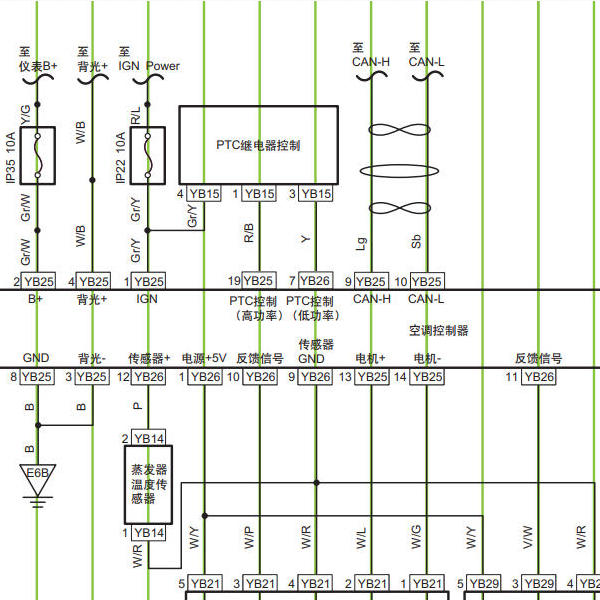 2023年云度π1空调电路图